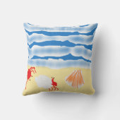 暖かくて居心地の良いビーチ枕 クッション (裏面)