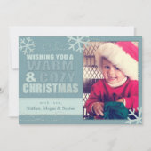 暖かくて居心地の良いフェイククリス感じ/刺繍されたカスタム シーズンカード (正面)