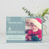 暖かくて居心地の良いフェイククリス感じ/刺繍されたカスタム シーズンカード (スタンド正面)