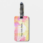 暖かくカラフルでカスタムな芸術家旅行ラベル ラゲッジタグ (裏面縦)