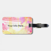 暖かくカラフルでカスタムな芸術家旅行ラベル ラゲッジタグ (裏面横)