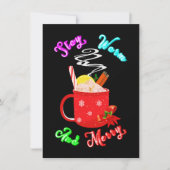 暖かくシナモンの雪メリー片クリスマス サンキューカード (正面)