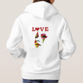 暖かくトスティユニセックスプルオーバーフード付きスウェットシャツ パーカ (裏面)