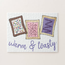 暖かくトースト風の朝食トースターペーストリージャンクフード ジグソーパズル