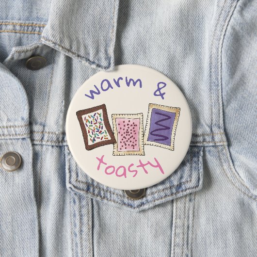 暖かくトースト風の朝食トースターペーストリージャンクフード 缶バッジ (インサイチュ)