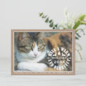 暖かくパーフェクトな休日のペットのクリスマスを持っている シーズンカード (スタンド正面)