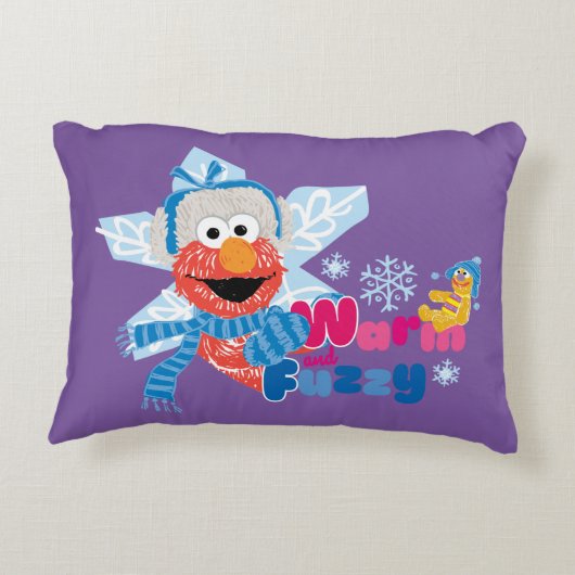 暖かくファジーなエルモ アクセントクッション (裏面)