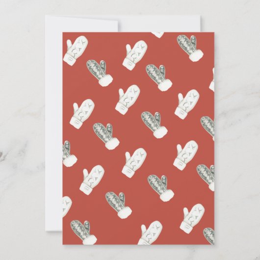 暖かくファジーなセーターホリデークリスマスパーティー 招待状 (裏面)