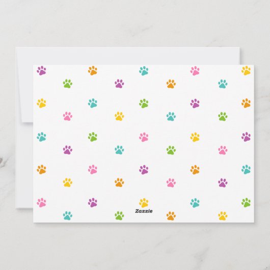 暖かくファジーなペット新年の写真タイポグラフィティール(緑がかった色) シーズンカード (裏面)