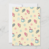 暖かくファジーな醜いセーター赤ちゃんシャワー招待状 招待状 (裏面)