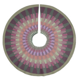 暖かくミュートされた色の冬のダリア ブラッシュドポリエステルツリースカート