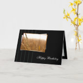 暖かく上品な誕生日 カード (黄色い花)