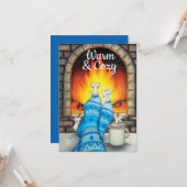 暖かく居心地の良いカスタムメッセージフラット カード (正面/裏面インサイチュ)