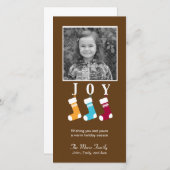 暖かく居心地の良いクリスマスホリデーフォトカード シーズンカード (正面/裏面)