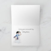 暖かく居心地の良いクリスマス シーズンカード (内部)