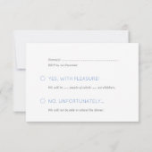 暖かく居心地の良いスキー冬のウェディングビーニーとミトン 出欠カード (裏面)