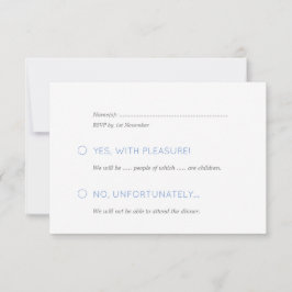 暖かく居心地の良いスキー冬のウェディングビーニーとミトン 出欠カード