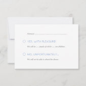 暖かく居心地の良いスキー冬のウェディングビーニーとミトン 出欠カード (裏面)