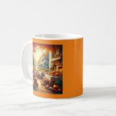 暖かく居心地の良い感謝祭の集まり コーヒーマグカップ (正面左)