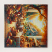 暖かく居心地の良い感謝祭の集まり ジグソーパズル (横)