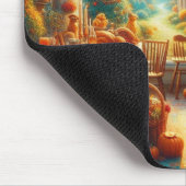 暖かく居心地の良い感謝祭の集まり マウスパッド (コーナー)