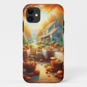 暖かく居心地の良い感謝祭の集まり iPhone 11 ケース