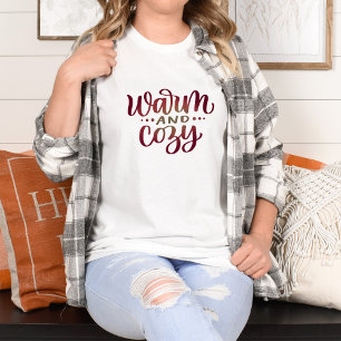 暖かく居心地の良い秋長袖シャツウィメンズ Tシャツ