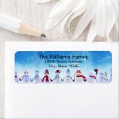 暖かく居心地の良い雪だるま-差出人住所ラベル ラベル (インサイチュ)