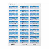 暖かく居心地の良い雪だるま-差出人住所ラベル ラベル (フルシート)