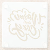 暖かく居心地の良い ガラスコースター (裏面)