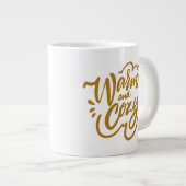 暖かく居心地の良い ジャンボコーヒーマグカップ (正面右)