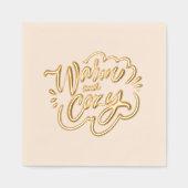 暖かく居心地の良い 箔ナプキン (正面)