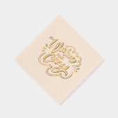 暖かく居心地の良い 箔ナプキン (右)