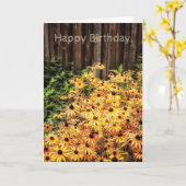 暖かく明るい願いのバースデー・カード カード (黄色い花)