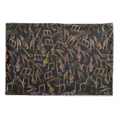 暖かく暗い音楽ノートの枕カバーセット 枕カバー (裏面-左)