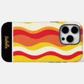 暖かく波状のパターンが調和 Case-Mate iPhoneケース (裏面 (横))