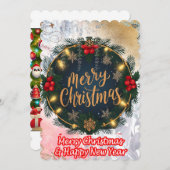 暖かく素晴らしいクリスマスを過ごす シーズンカード (正面/裏面)