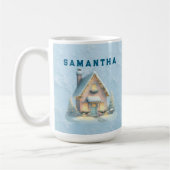 暖かなクリスマスギフト - 名前入りマグカップ コーヒーマグカップ (左)