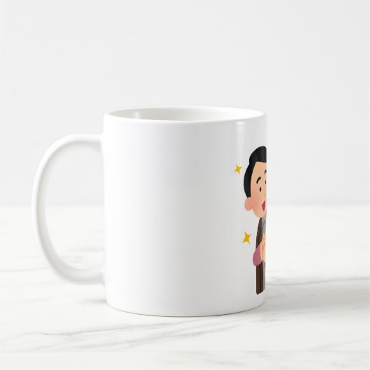 暖かな抱擁と輝く喜び コーヒーマグカップ (左)