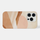 暖かな砂漠の日の出 抽象的な風景 ナチュラル iPhoneケース (裏面横)