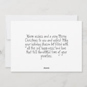 暖かモダンいウィッシュのスクリプトを持つ寒い天気のプードル シーズンカード (裏面)