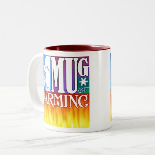 +暖まることの1つのマグ ツートーンマグカップ (正面左)