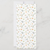 暖エレガントかいフローラの結婚素朴なメニューカード (裏面)