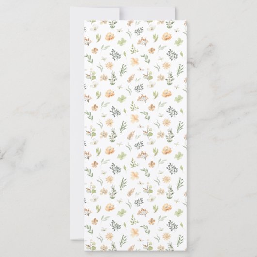 暖エレガントかいフローラの結婚素朴なメニューカード (裏面)