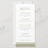 暖エレガントかいフローラの結婚素朴なメニューカード (正面)
