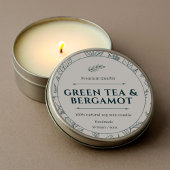 暖エレガントかい乳白色クリーム色の植物性キャンドルラベル ラウンドシール