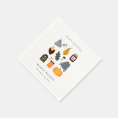 暖エレガントかい居心地の良い秋のエッセンシャルベビーシャワー スタンダードカクテルナプキン (角)