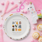 暖エレガントかい居心地の良い秋のエッセンシャルベビーシャワー ペーパープレート (パーティー)