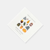 暖エレガントかい秋のエッセンシャルブライダルシャワー スタンダードカクテルナプキン (角)