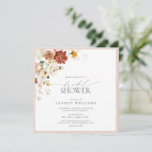 暖エレガントかい自然フローラブライダルシャワー 招待状 (スタンド正面)